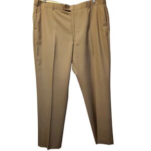 Palm Beach Reflex Men's Pants Flat Front Taupe Size 44 Pre-Owned Great Condition